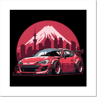 BRZ Car Art - Widebody Modified Stance JDM Car Posters and Art